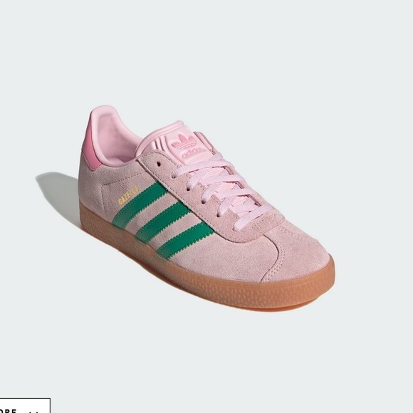 adidas Shoes - Adidas Gazelle Clear Pink Court Green GS Shoes JP7128 NEW Size 5.5